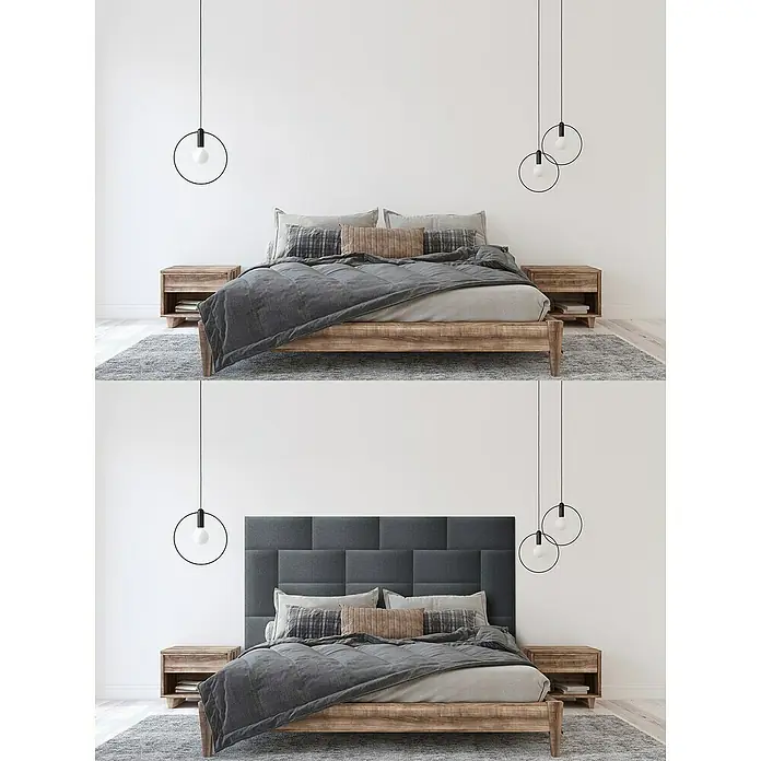 Fllow Deko-Wandpolster Inari - Anthrazit, L x B: 60 x 30 cm - Stimmungsaufnahme