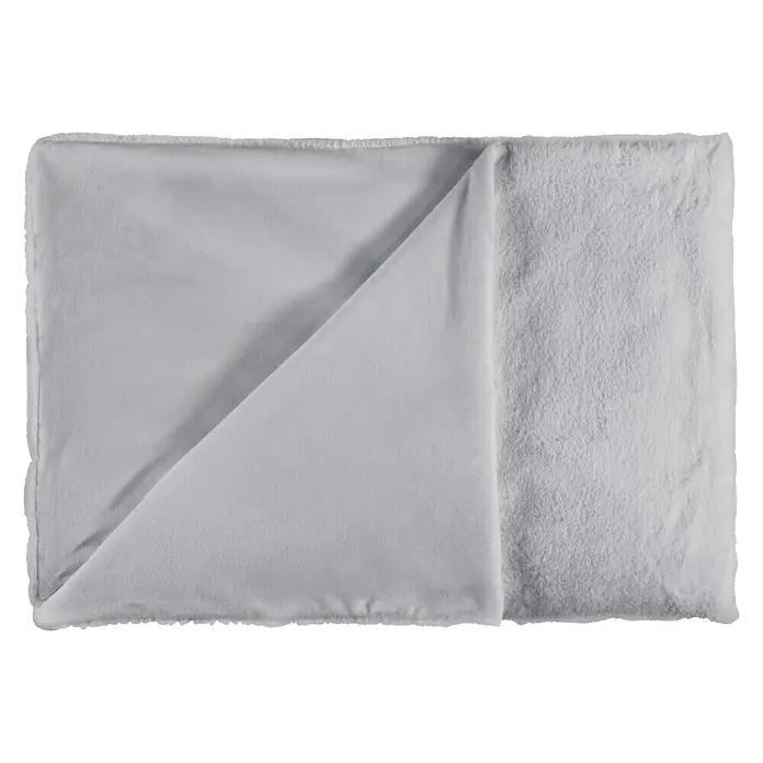 Decke Happy - Silber, 200 x 150 cm, 100 % Polyester - Ansicht von oben