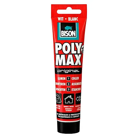Bison Poly Max Universele montagelijm Wit Tube 165 g