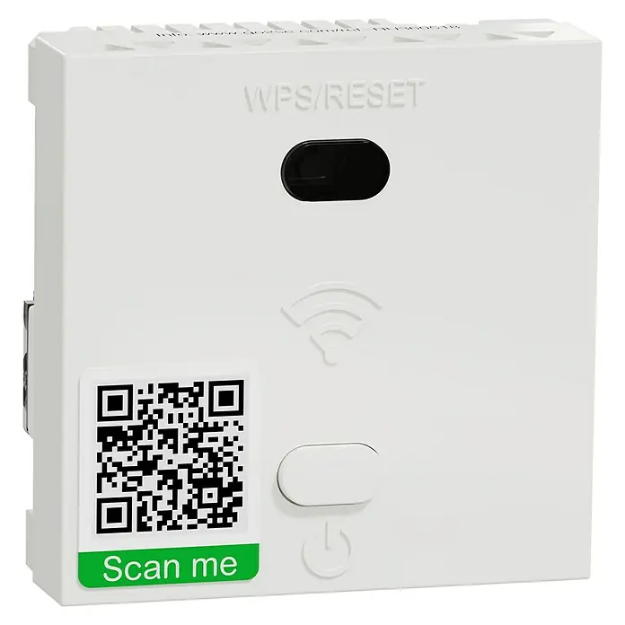 Schneider Electric New Unica Repetidor WiFi - Blanco, 240 V - Vista frontal