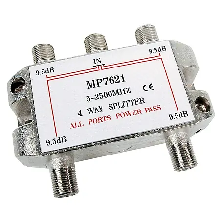 Distribuidor conector TV-SAT 4 salidas