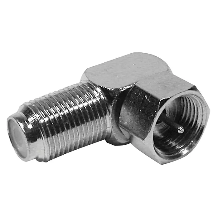 Conector F de antena acodado - Diámetro: 7 mm, 1 ud. - Vista angular