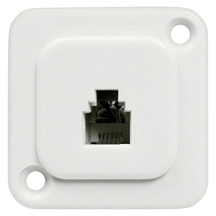 Toma de teléfono Kase - Blanco, En pared - Vista frontal