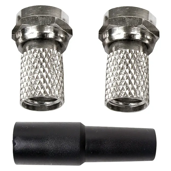 Set conectores F - Plateado - Vista frontal
