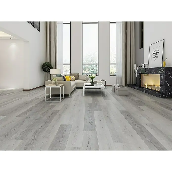 Suelo de vinilo SPC Studio Moonlight White - 1.220 x 183 x 4,2 mm, Efecto madera - Foto ambiente