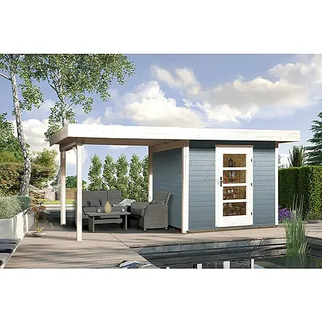 Weka  Gartenhaus Designhaus 172 B + Anbau 300 cm