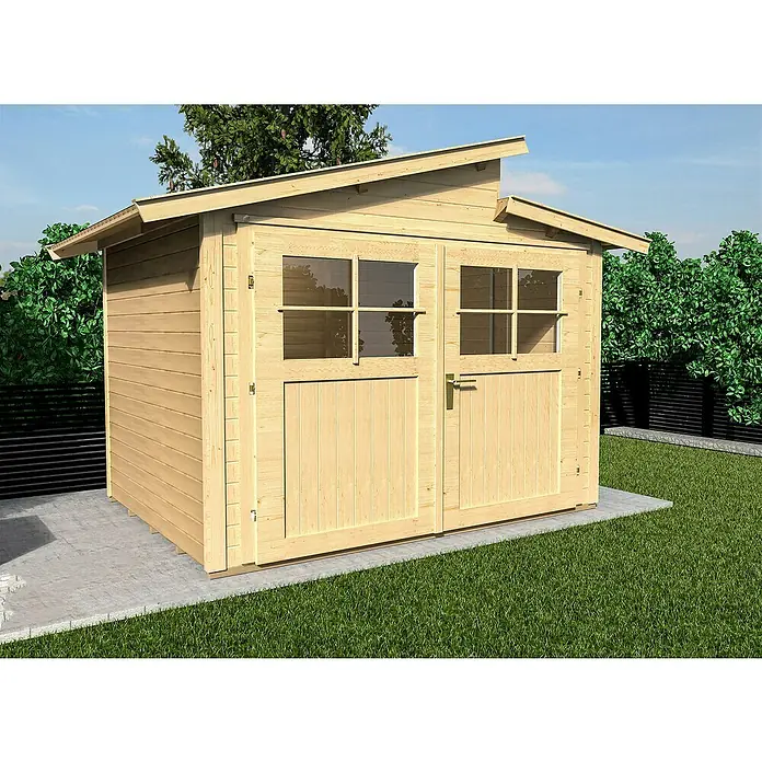 Weka Gartenhaus 226 - B x T: 267 x 261 cm, Holz, 5,617 m², Wandstärke: 21 mm, Natur - Stimmungsaufnahme