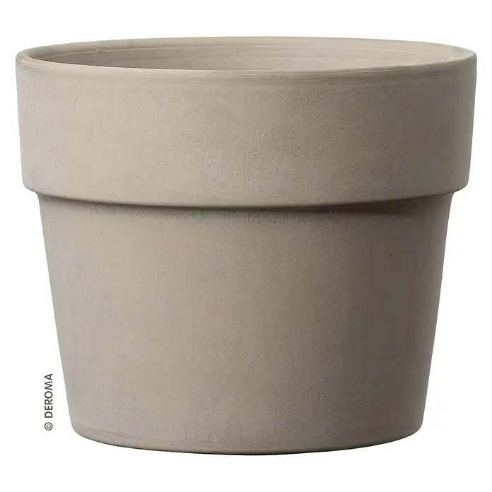 Deroma Maceta para planta - Dimensiones externas (Ø x Al): 39 x 30,8 cm, Materiales naturales, Grafito - Vista frontal