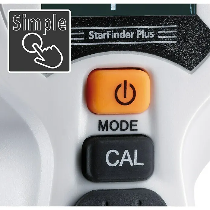 Laserliner Ortungsgerät StarFinder Plus - Geeignet für: Aufspüren von spannungsführenden Leitungen, Holz und Metall, Erfassungstiefe: Max. 40 mm spannungsführende Leitungen - Detailaufnahme