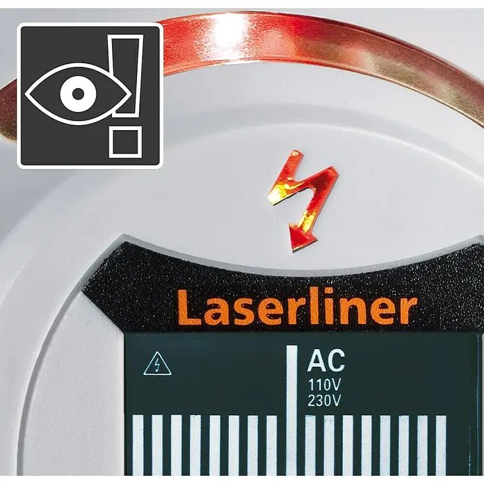Laserliner Ortungsgerät StarFinder Plus - Geeignet für: Aufspüren von spannungsführenden Leitungen, Holz und Metall, Erfassungstiefe: Max. 40 mm spannungsführende Leitungen - Detailaufnahme