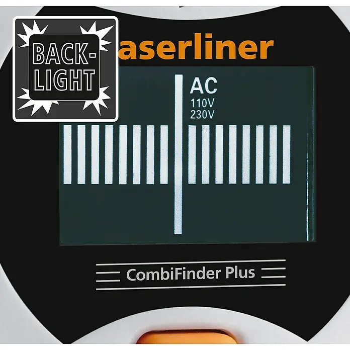 Laserliner Ortungsgerät CombiFinder Plus - Geeignet für: Aufspüren von spannungsführenden Leitungen und Metall, Erfassungstiefe: Max. 75 mm Eisenmetalle - Detailaufnahme
