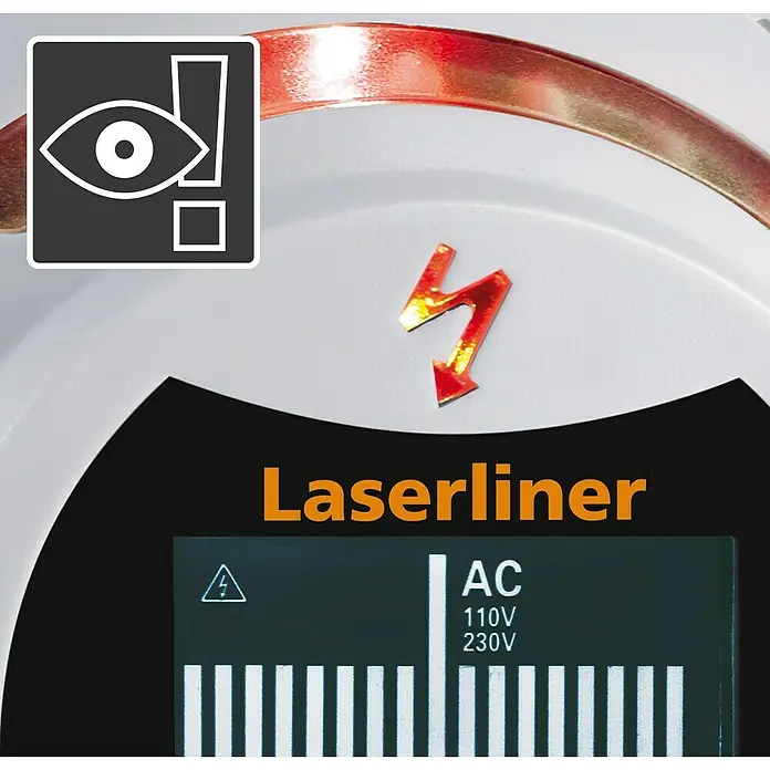 Laserliner Ortungsgerät CombiFinder Plus - Geeignet für: Aufspüren von spannungsführenden Leitungen und Metall, Erfassungstiefe: Max. 75 mm Eisenmetalle - Detailaufnahme