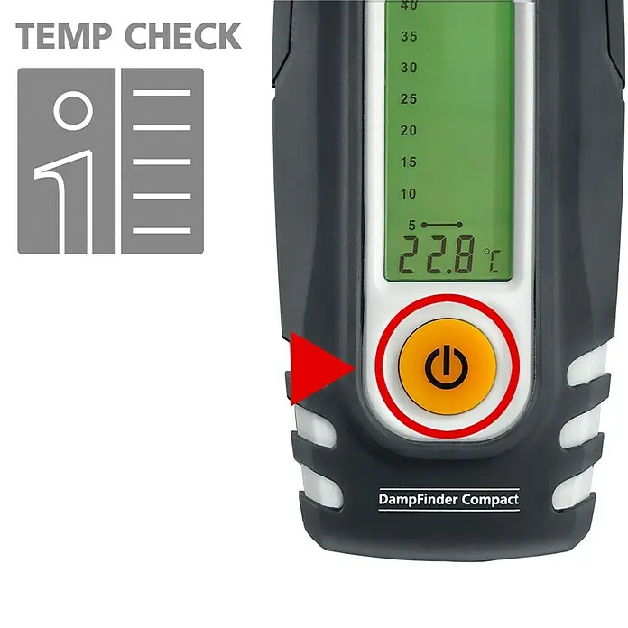 Laserliner Feuchtigkeitsmessgerät DampFinder - Messbereich: 5 - 50 % - Detailaufnahme
