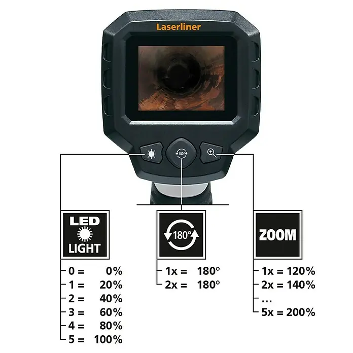 Laserliner Endoskopkamera VideoScope One - Länge Schwanenhals: 150 cm, Durchmesser Kamerakopf: 9 mm - Detailaufnahme