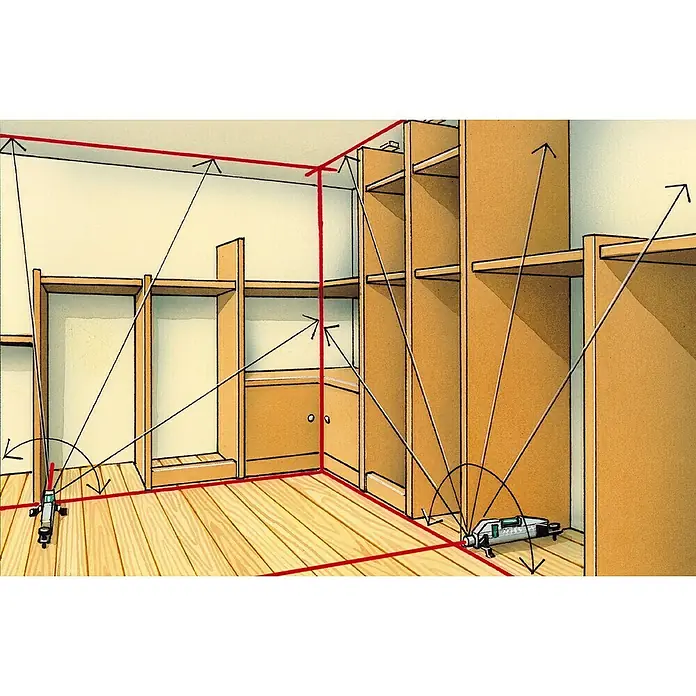 Laserliner Laserwasserwage HandyLaser Plus - Max. Arbeitsbereich: 50 m - Anwendungsbeispiel
