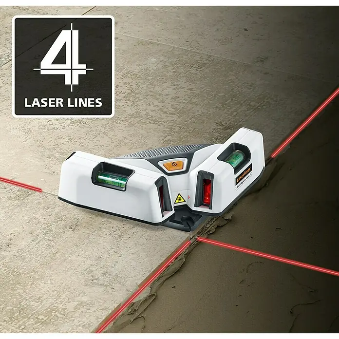 Laserliner Linienlaser SuperSquare-Laser 4 - Max. Arbeitsbereich: 15 m - Anwendungsbeispiel