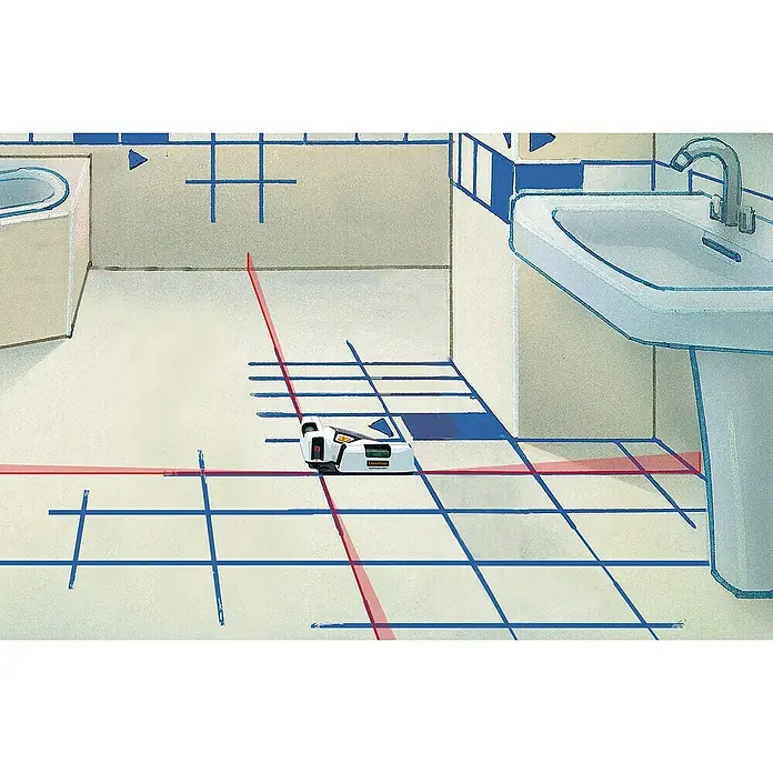 Laserliner Linienlaser SuperSquare-Laser 4 - Max. Arbeitsbereich: 15 m - Anwendungsbeispiel