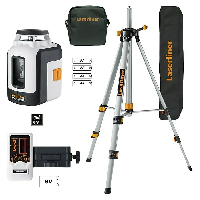 Laserliner Kreuzlinienlaser SmartLine-Laser Set - Max. Arbeitsbereich: 20 m - Diagonale Ansicht