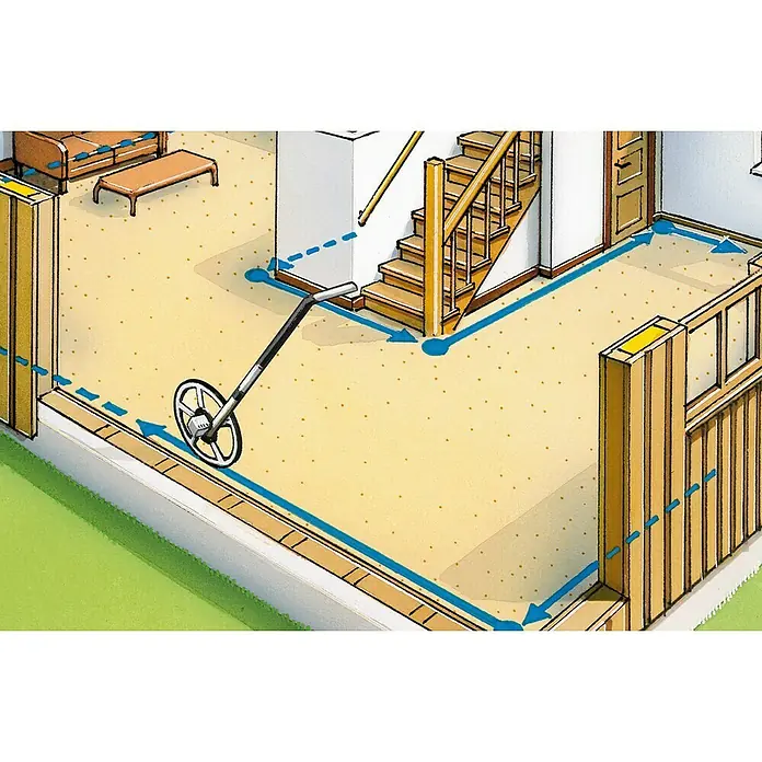 Laserliner Messrad RollPilot - Messbereich: 0 - 9999,9 m - Anwendungsbeispiel