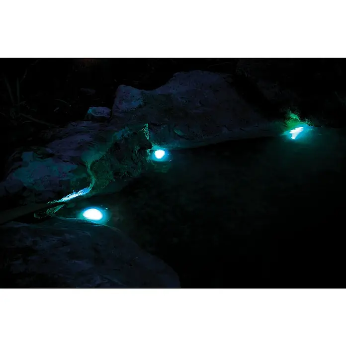 Pontec Teichbeleuchtung PondoStar LED - 3 Stk., Lichtfarbe: RGB - Stimmungsaufnahme