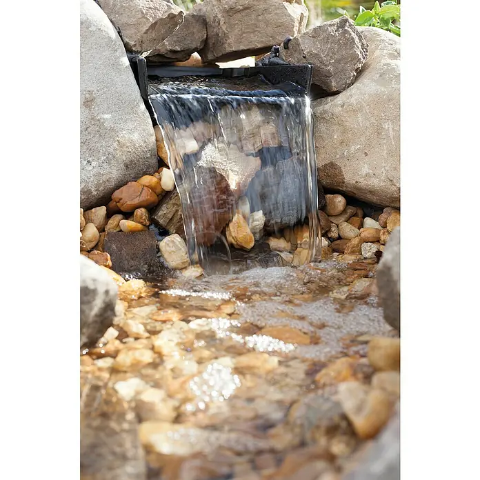 Pontec Einbau-Wasserfall Pondofall - 32,5 x 27 x 16 cm - Stimmungsaufnahme