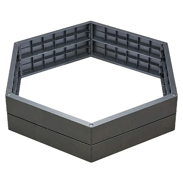 Garantia Hochbeet Ergo - 110 x 110 x 25 cm, Kunststoff - Diagonale Ansicht