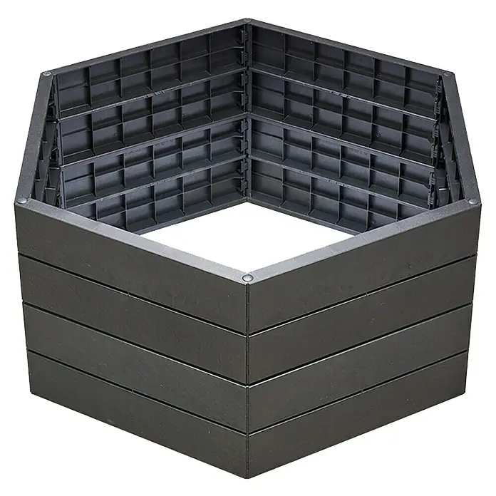 Garantia Hochbeet Ergo - 110 x 110 x 25 cm, Kunststoff - Diagonale Ansicht