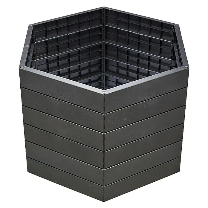 Garantia Hochbeet Ergo - 110 x 110 x 25 cm, Kunststoff - Diagonale Ansicht