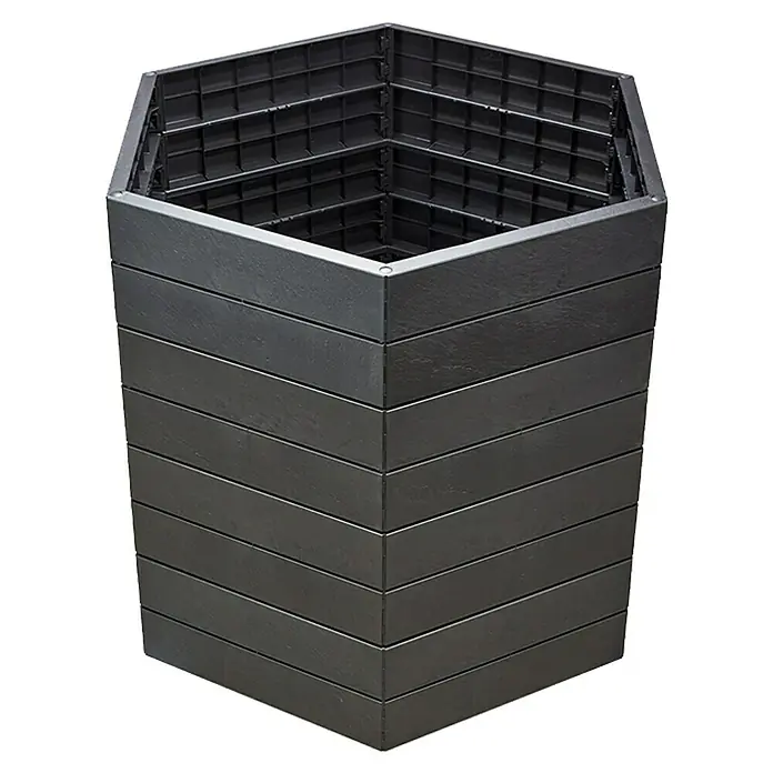 Garantia Hochbeet Ergo - 110 x 110 x 25 cm, Kunststoff - Diagonale Ansicht