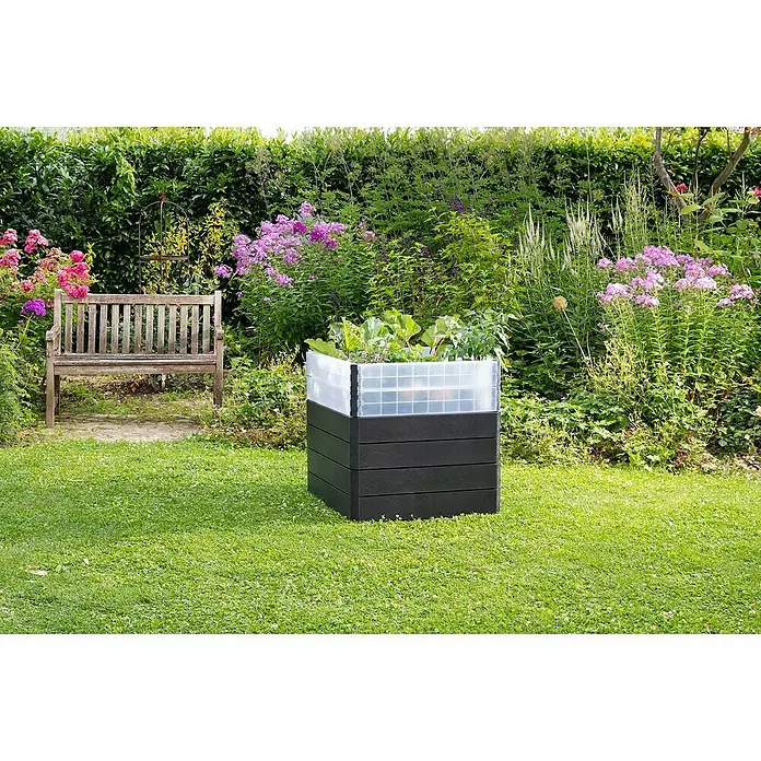 Garantia Hochbeet Ergo Quadro L Turbo 75 - 80 x 80 x 75 cm, Kunststoff - Stimmungsaufnahme