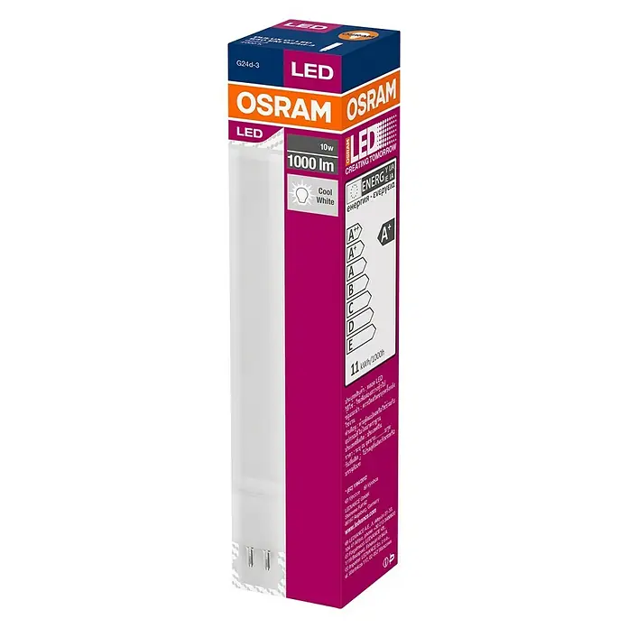 Osram Dulux D Led-buis - 10 W, Koud wit, 170,5 mm - Diagonaal zicht