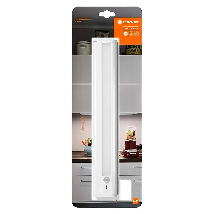 Ledvance Podelementna LED svjetiljka - 2,9 W, Senzor pokreta, D x Š x V: 31,4 x 4,8 x 1,8 cm, Bijele boje - Pogled sprijeda