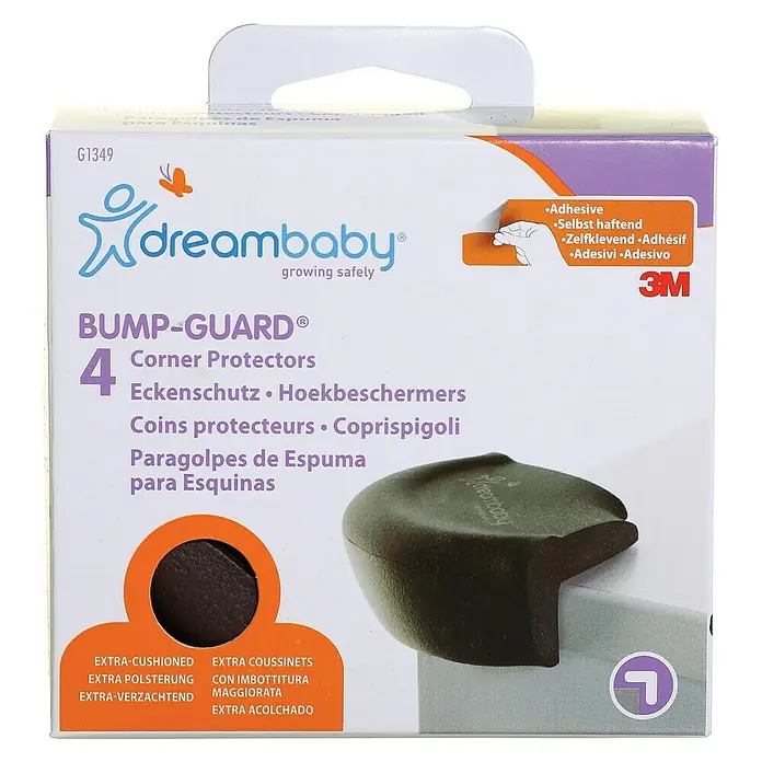 Dreambaby Eckenschutz Bump Guard - Braun, L x B: 97 x 72 mm, 4 Stk. - Vorderansicht