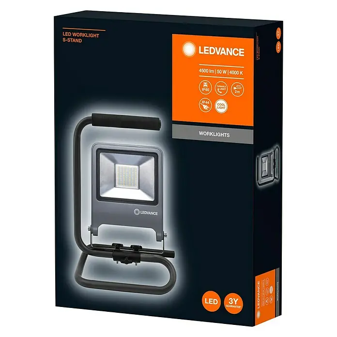 Ledvance Draagbare led bouwlamp S-Stand - 50 W - Diagonaal zicht