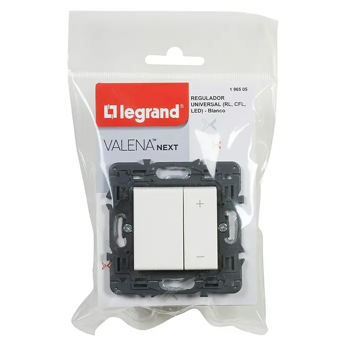 Legrand Valena Next Regulador luminoso Universal - Blanco, Plástico, Montaje en la pared - Vista superior