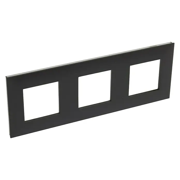 Legrand Valena Next Marco - Negro, x 3, Plástico, Montaje en la pared - Vista angular