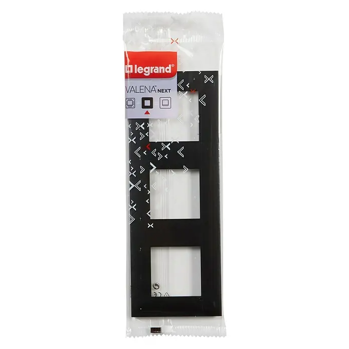 Legrand Valena Next Marco - Negro, x 3, Plástico, Montaje en la pared - Vista superior