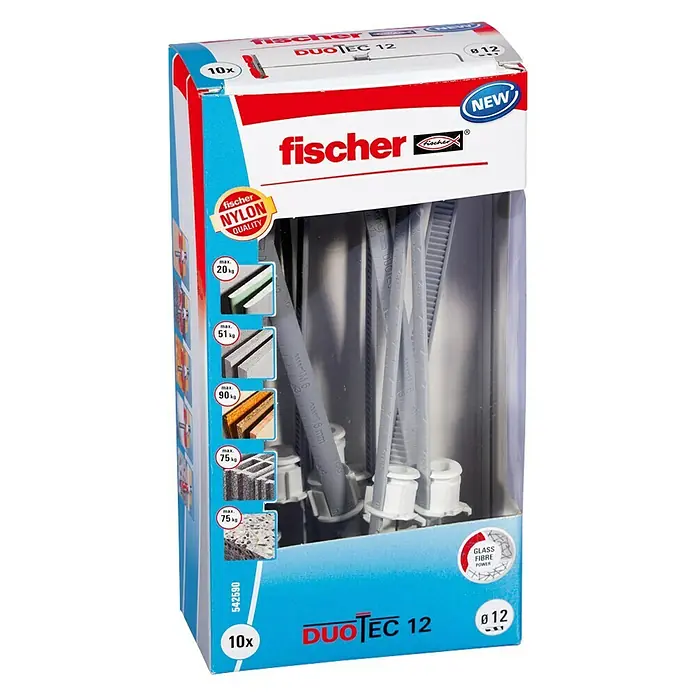 Fischer Duotec Kippdübel - 10 Stk., Länge Dübel: 60 mm - Diagonale Ansicht