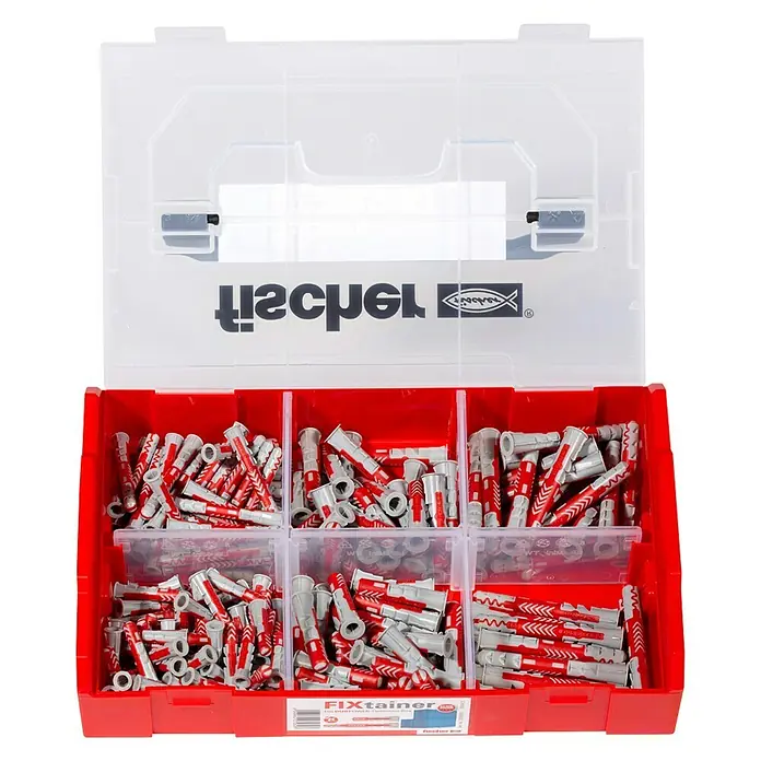 Fischer Duopower Universaldübel-Set Fixtainer - Tiefenbiss-Box - 210 -tlg. - Ansicht von oben