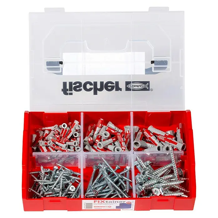 Fischer Duopower Universaldübel-Set Fixtainer mit Schrauben - 210 -tlg. - Ansicht von oben