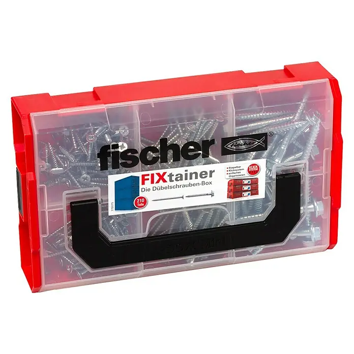 Fischer Schrauben-Set MeisterBox - 210 -tlg. - Diagonale Ansicht