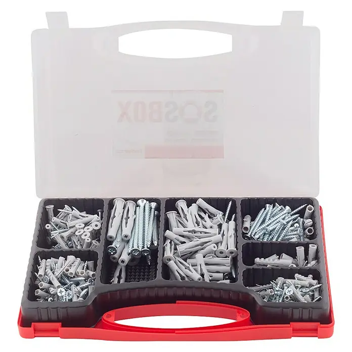 Fischer Schrauben- & Dübel-Set SOSBox S + FU + Schrauben - 180 -tlg. - Ansicht von oben