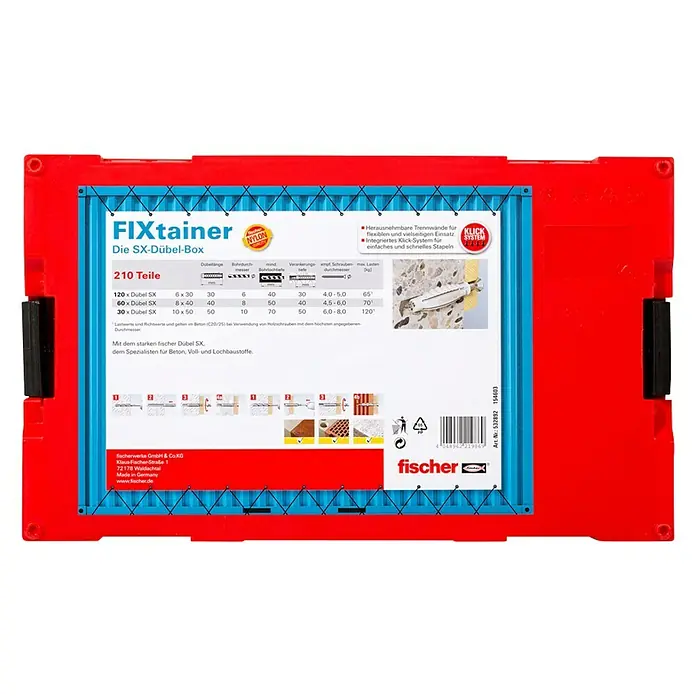 Fischer SX Dübel-Set - 210 -tlg. - Ansicht von unten