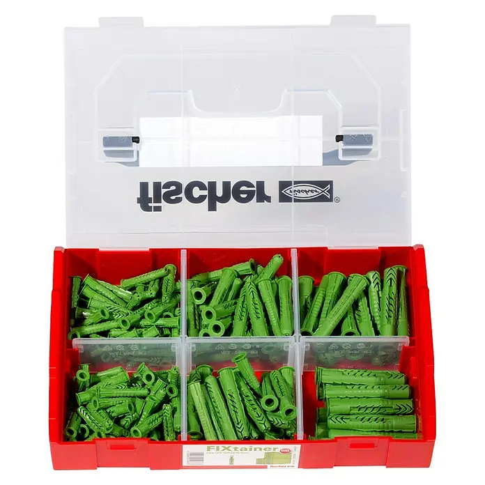 Fischer Greenline Dübelsortiment FIXtainer UX-green-Box - Inhalt: 210 -tlg. - Ansicht von oben