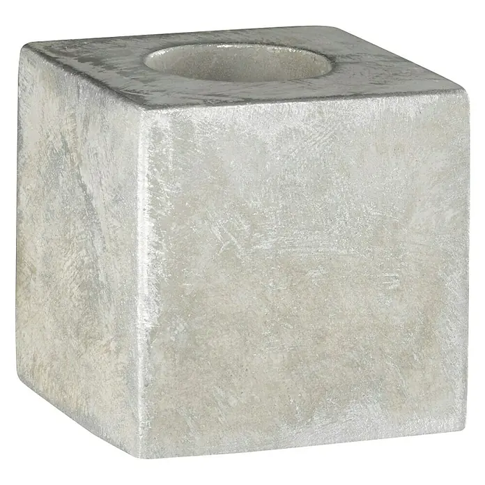 WOFI Tischleuchte Broad - 10 W, L x B x H: 10 x 10 x 10 cm, Grau, E27 - Diagonale Ansicht