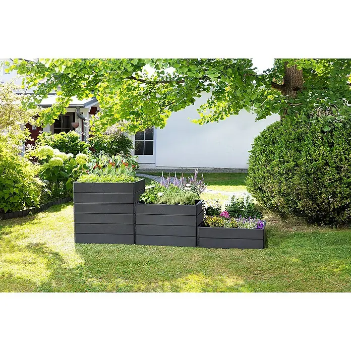 Garantia Hochbeet Ergo Vario 2 Stone - Set - 180 x 80 x 75 cm, Kunststoff - Stimmungsaufnahme