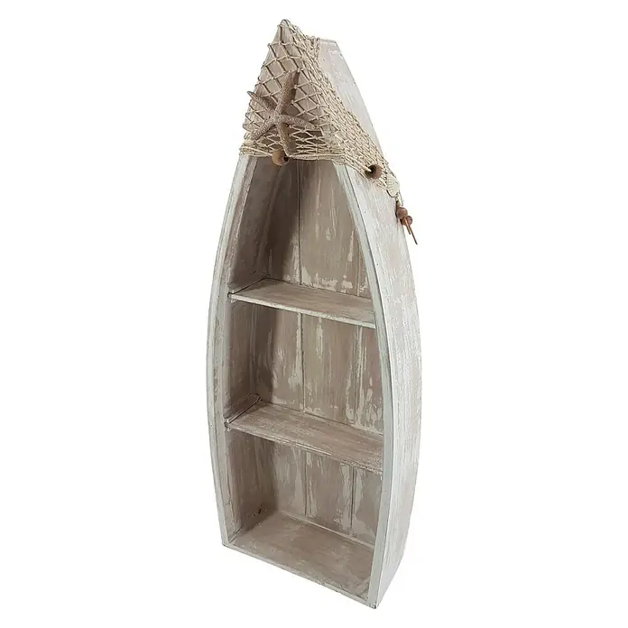 Regal - L x B x H: 16 x 47 x 102 cm, Braun - Diagonale Ansicht