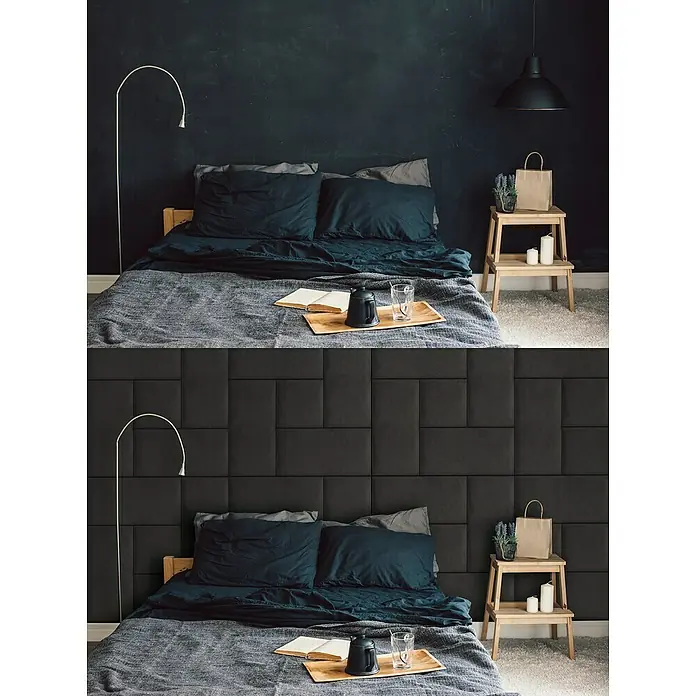 Fllow Ukrasni zidni jastuci - Antracit, 60 x 30 cm - Živopisni prikaz