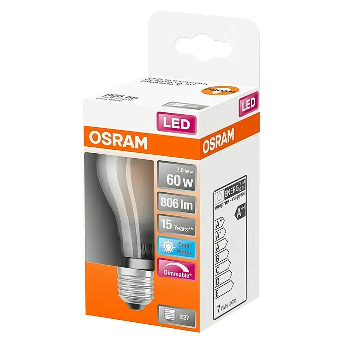 Osram Superstar LED žarulja - E27, 7 W, A60, 806 lm - Dijagonalni pogled