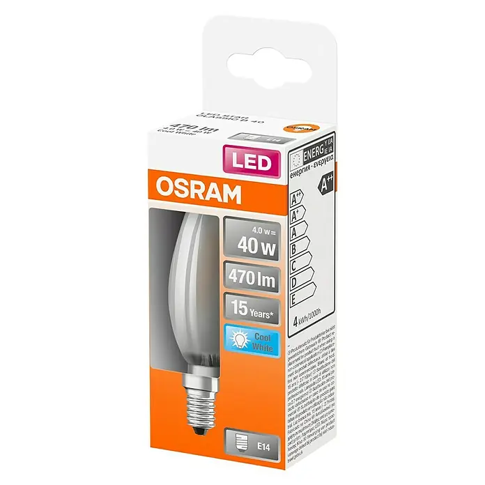 Osram Star LED žarulja - E14, 4 W, B35, 470 lm - Dijagonalni pogled